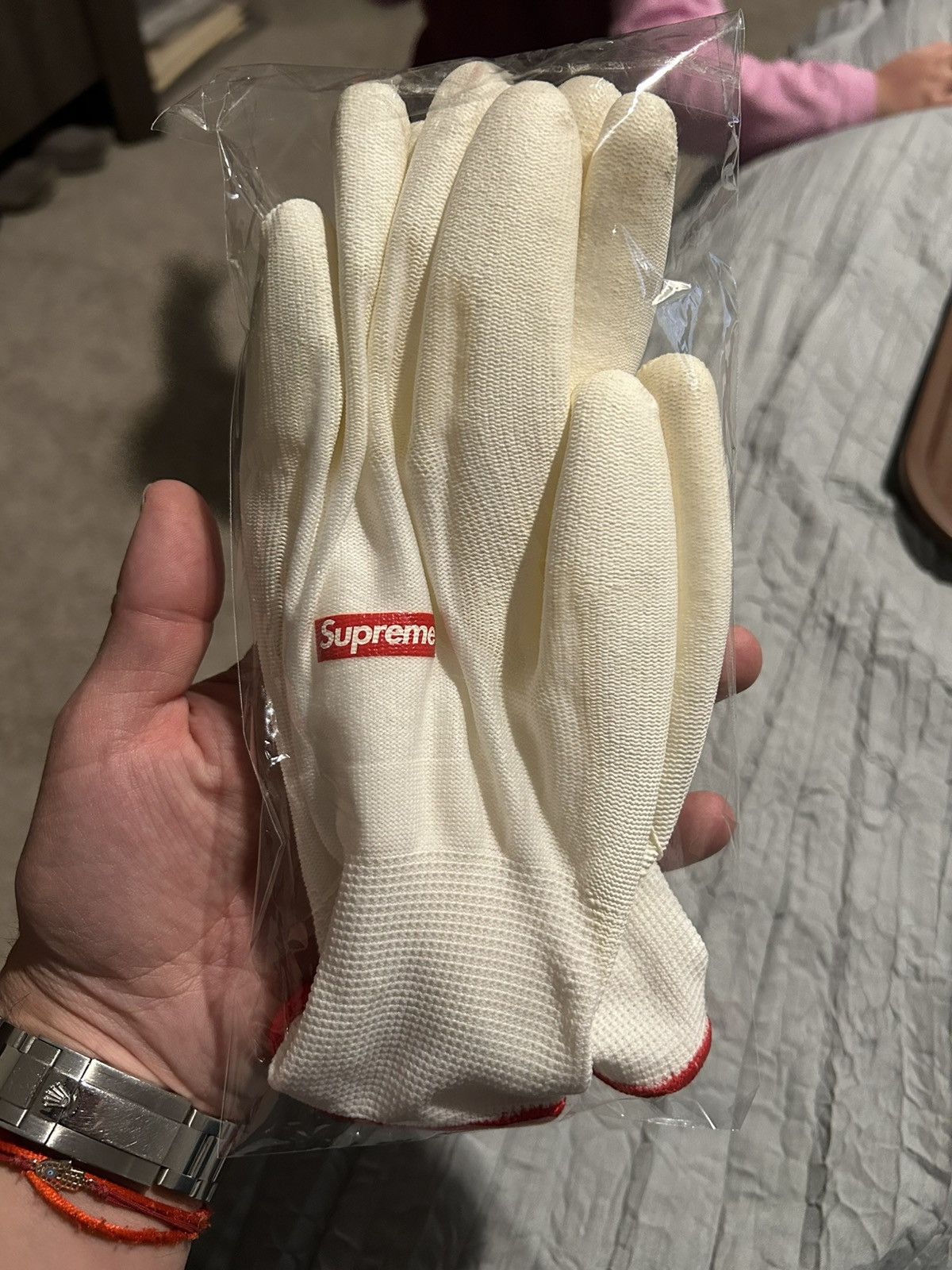 Supreme Supreme white gloves Size ONE SIZE - 2 Thumbnail