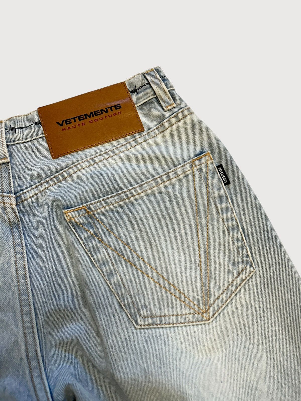 Vetements Pentagram Tattoo Gothic Logo Denim Jeans Size US 30 / EU 46 - 4 Thumbnail