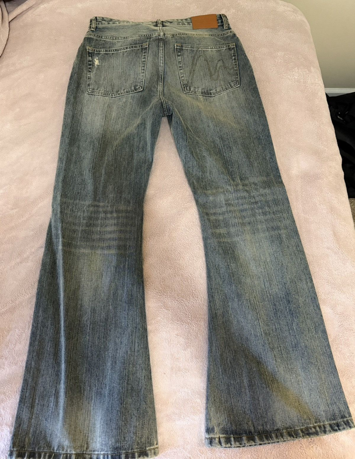 Other MEDM Distressed Flare Denim - Washed Blue Size US 32 / EU 48 - 2 Thumbnail