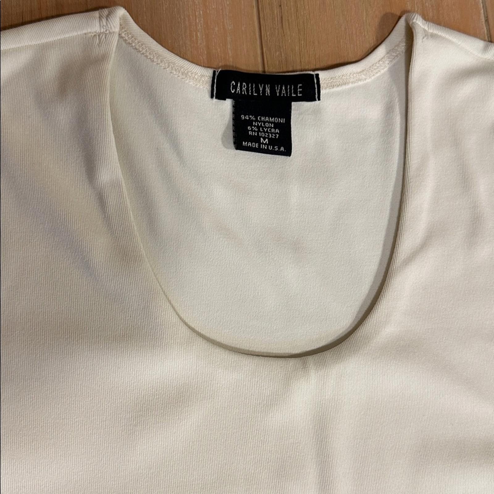 Chicos Carilyn Vaile M Creamy soft 3/4 Sleeve Old Money Luxury Size M / US 6-8 / IT 42-44 - 3 Thumbnail