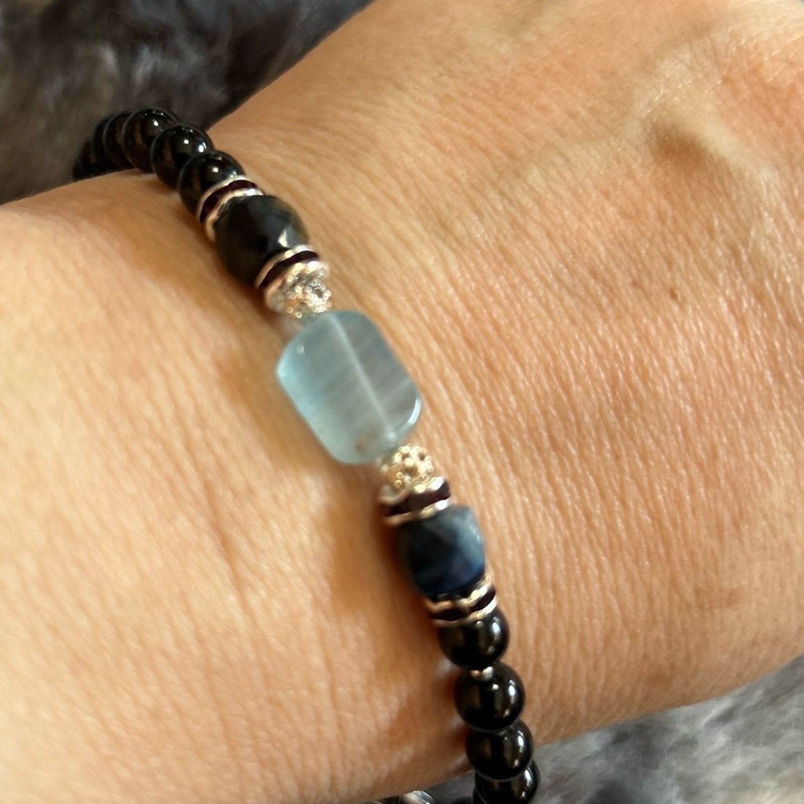 Other Handcrafted genuine calcite sodalite black onyx jewelry set Size ONE SIZE - 3 Thumbnail