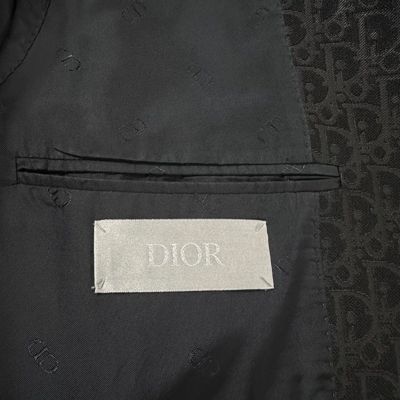 Dior Dior Dark pattern neckline old flower suit Size 48R - 4 Thumbnail
