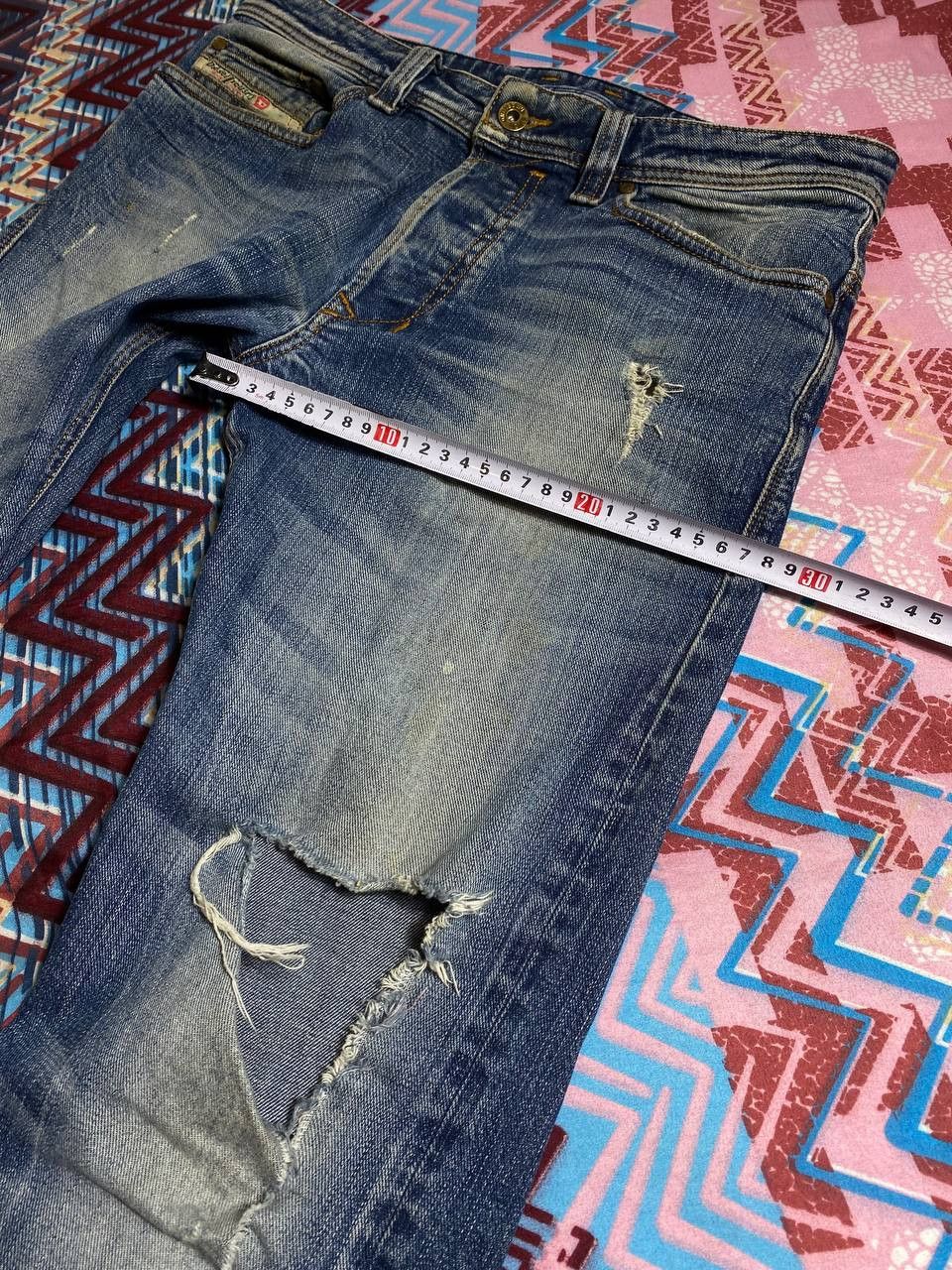 Diesel × Vintage DIESEL🔥THRASHED DISTRESSED DENIM Size US 30 / EU 46 - 11 Thumbnail