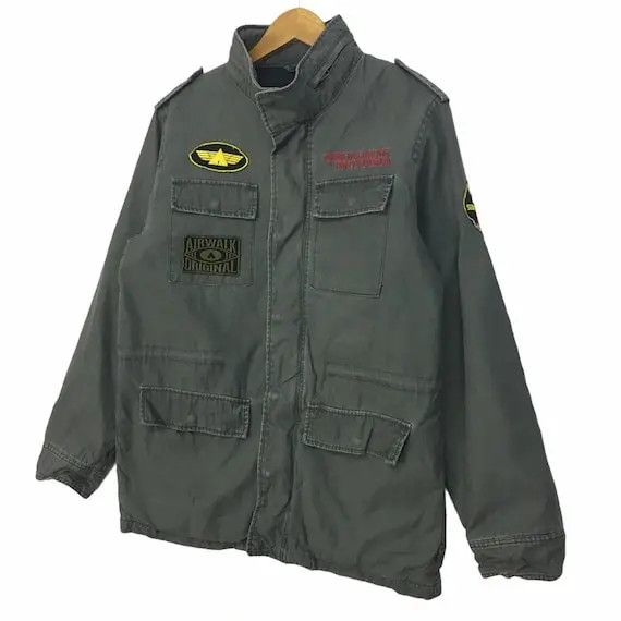 Airwalk AIRWALK Military Zip Up Button Jacket Parka Trench Coat Size US L / EU 52-54 / 3 - 4 Thumbnail