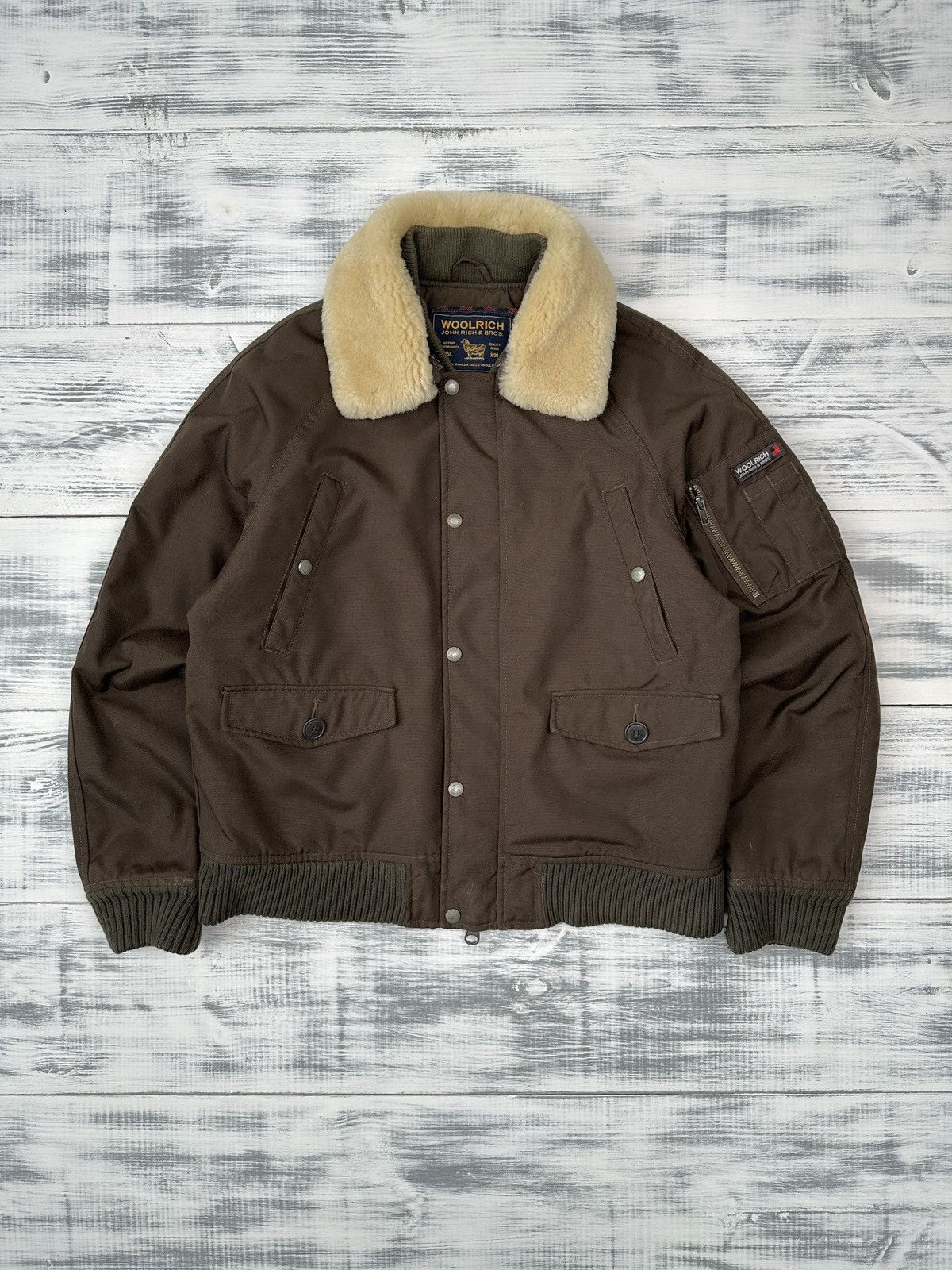 Woolrich Woolen Mills WOOLRICH Fur Collar Brown Thermolite Bomber Jacket Men’s M Size US M / EU 48-50 / 2 - 1 Thumbnail