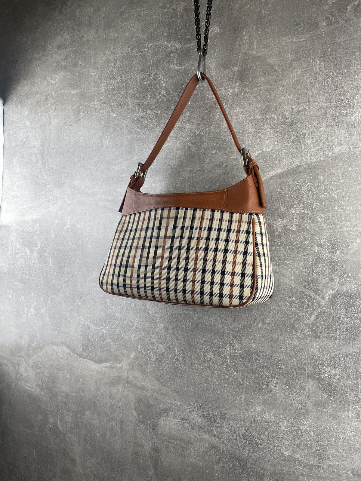 DAKS × Vintage Daks London Brown Leather Shoulder Future Tote Bag Size ONE SIZE - 5 Thumbnail