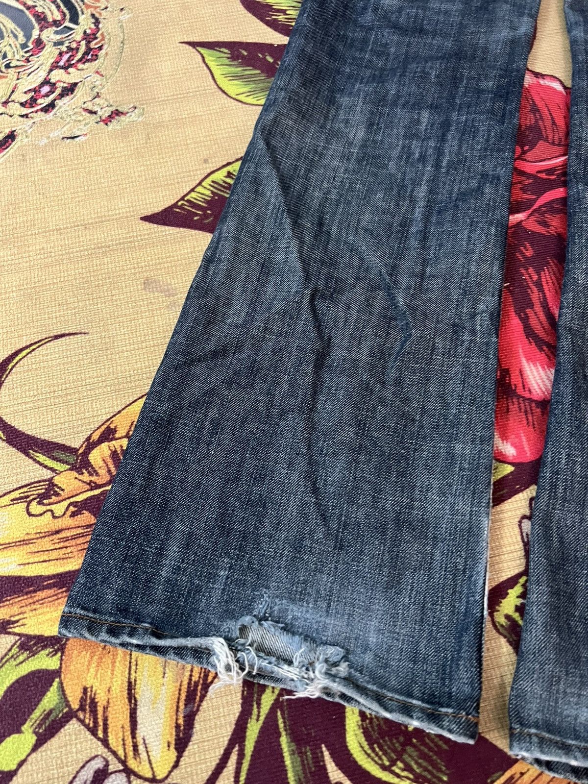 Japanese Brand × Uniqlo × Vintage 💥Flare💥Vintage Uniqlo Flare Blue Jean Size 28" / US 6 / IT 42 - 12 Thumbnail