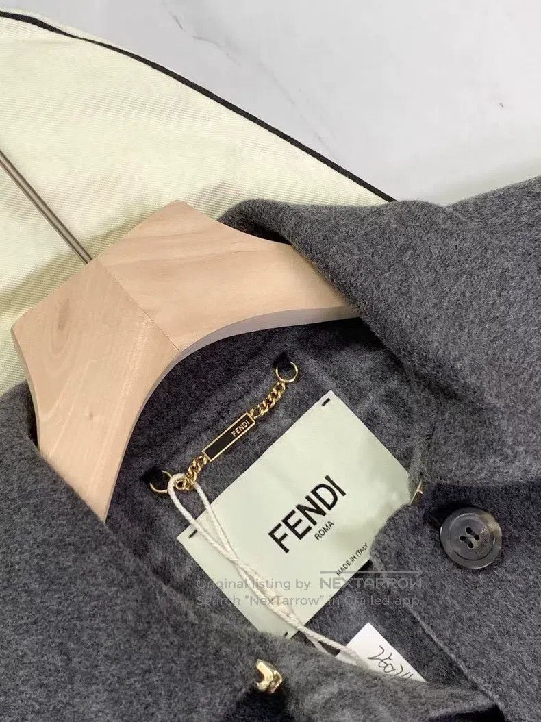 Fendi Fendi Classic Fur Lined Logo Embellished Coat Jacket Size 4XL / US 24-26 - 3 Thumbnail