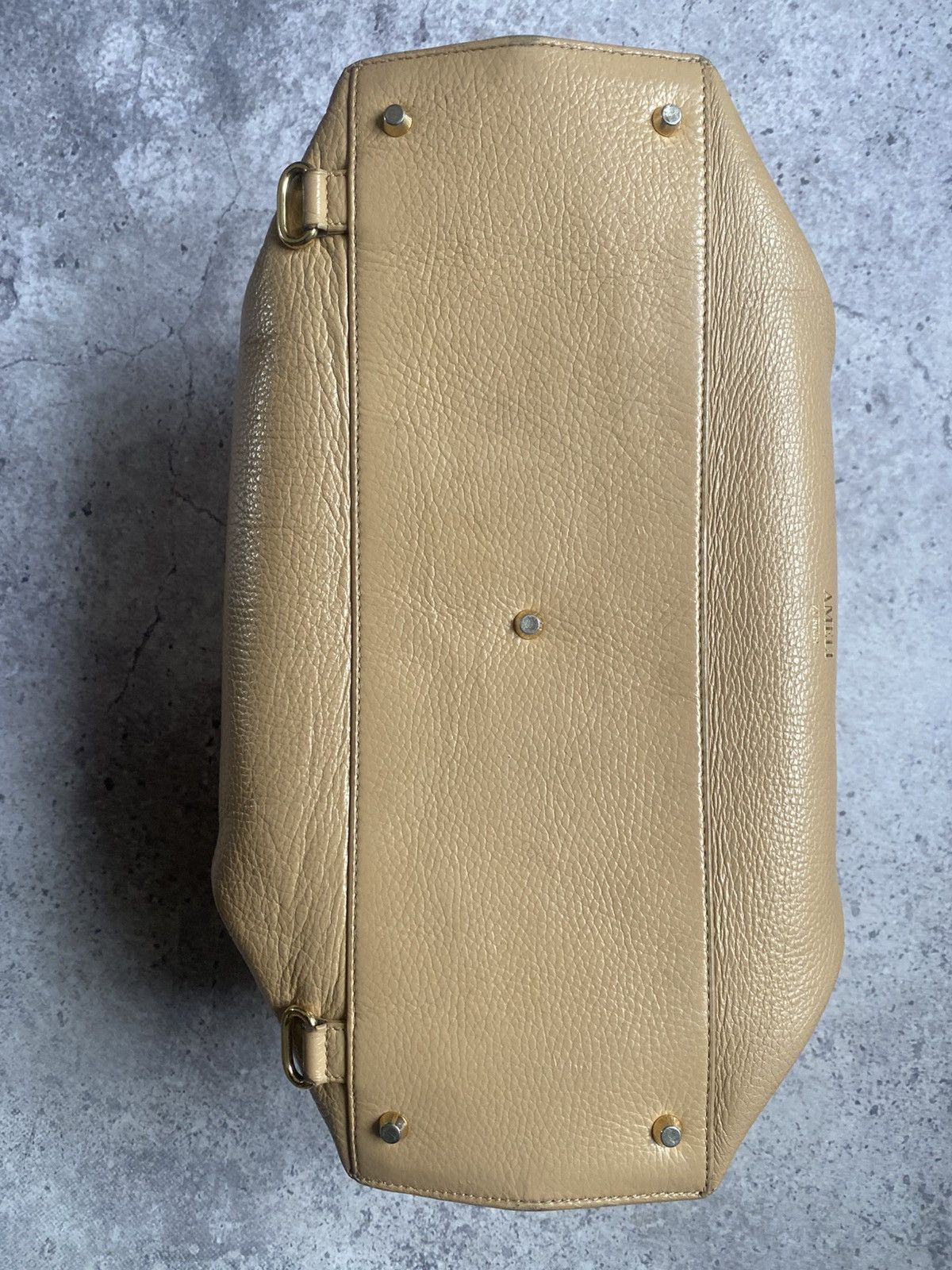 Other Ameli Zurich Central Bag Beige Pebbled Leather Luxury Italy Size ONE SIZE - 7 Thumbnail