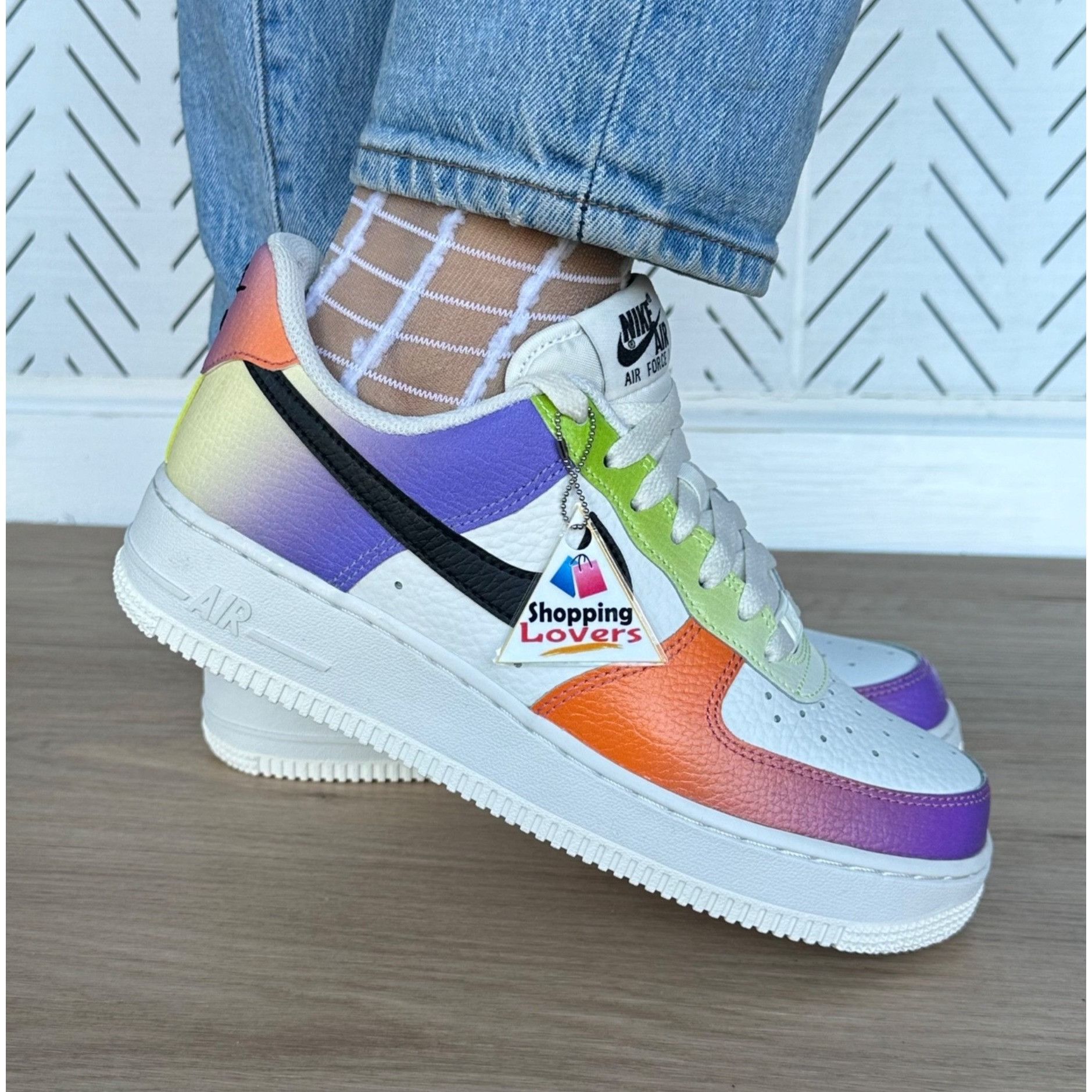 ❤️Nike Air Force 1 Low '07 Womens Shoes Sneaker 6 Purple Ora