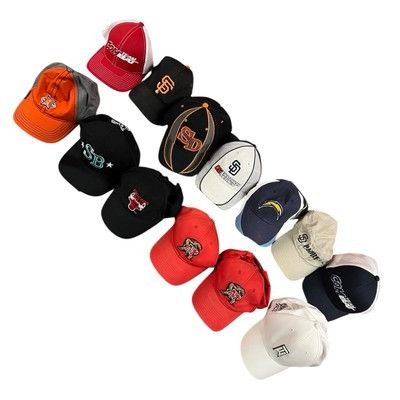 Other Cheap Hats! 13 Various Hats Like SD, SF, Chicago Bulls And M Size ONE SIZE - 1 Thumbnail
