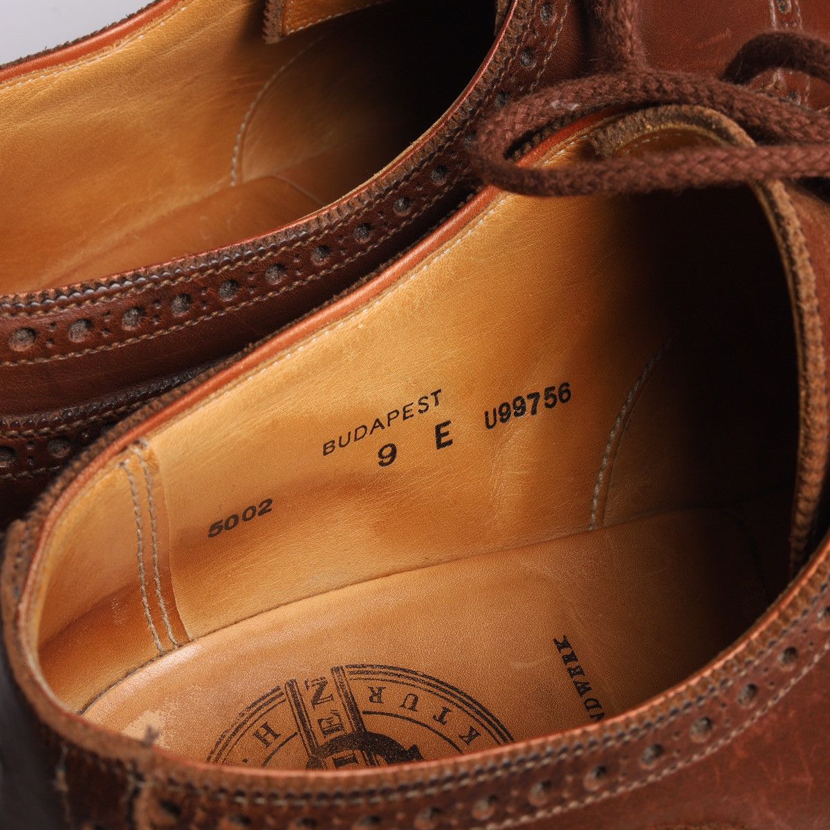 Crockett & Jones × Other UK Alt Wien by Crockett Jones Budapest Derby Leather Shoes Size US 10 / EU 43 - 13 Thumbnail