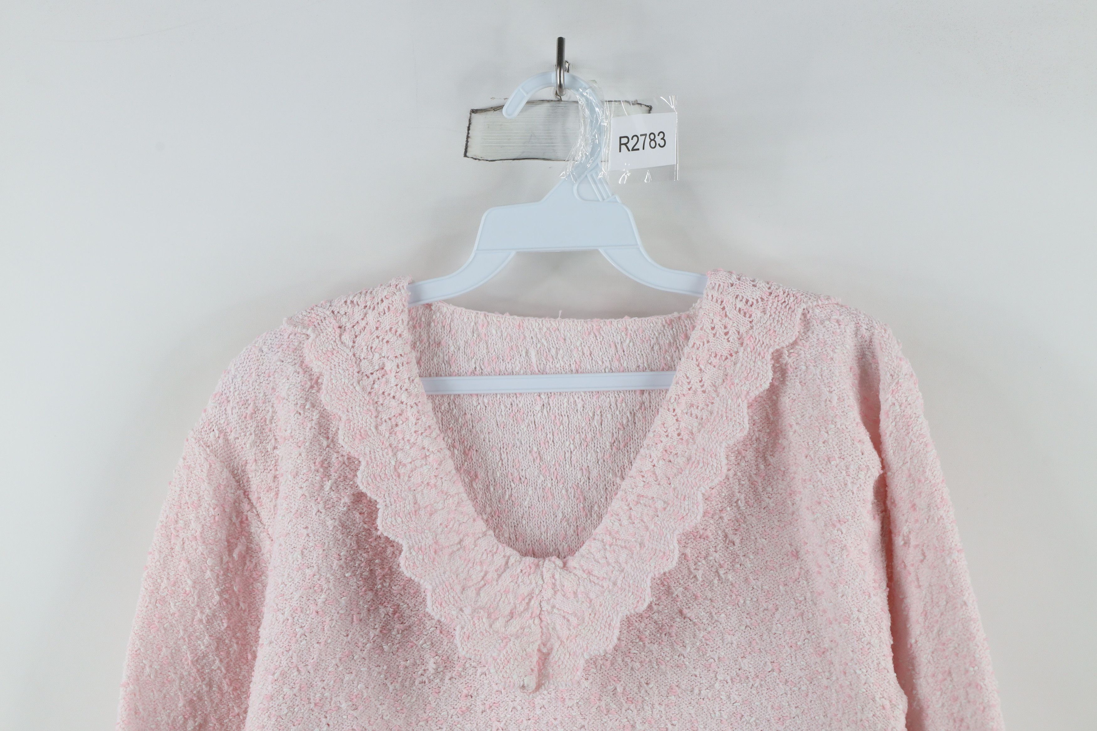 Vintage Vintage 90s Streetwear Textured Frill Collar Knit Sweater Size M / US 6-8 / IT 42-44 - 2 Thumbnail