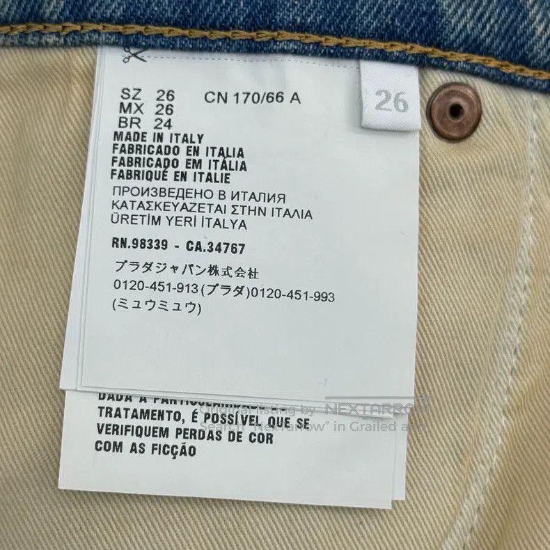 Prada Prada Blue washed and destroyed triangle logo jeans Size US 26 / EU 42 - 7 Thumbnail