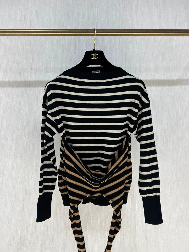 Loewe LOEWE Fake two-piece striped knitted top Size XS / US 0-2 / IT 36-38 - 2 Thumbnail