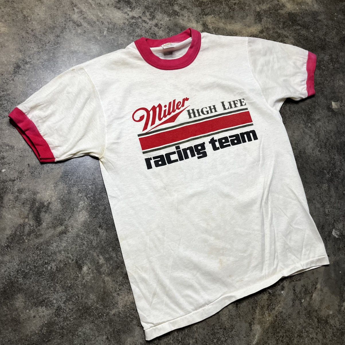 Vintage vintage 80s miller high life racing team ringer tshirt Size US M / EU 48-50 / 2 - 1 Thumbnail