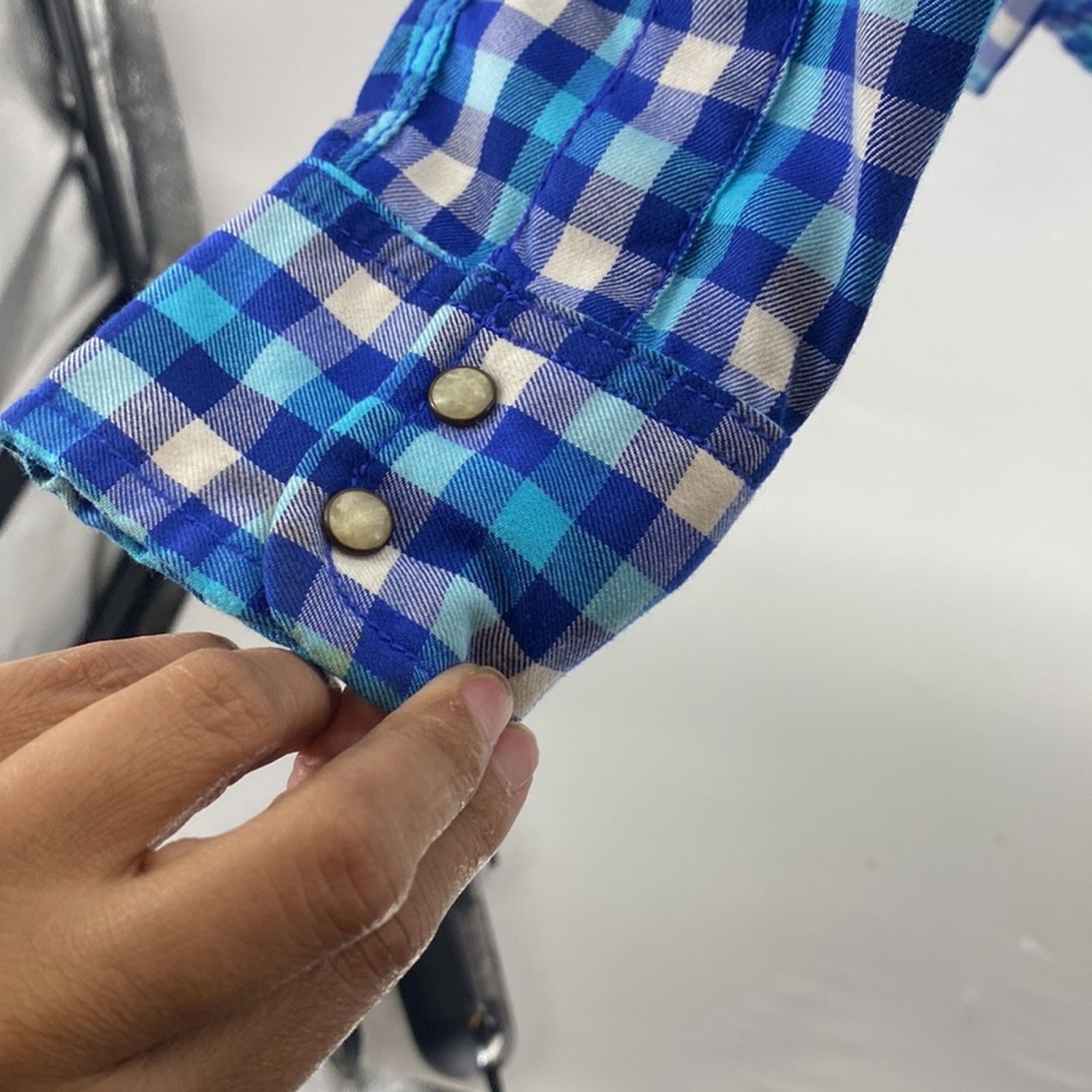 The North Face The North Face Blue Plaid Flannel pearl Button Down Gorpcore Size S / US 4 / IT 40 - 6 Thumbnail