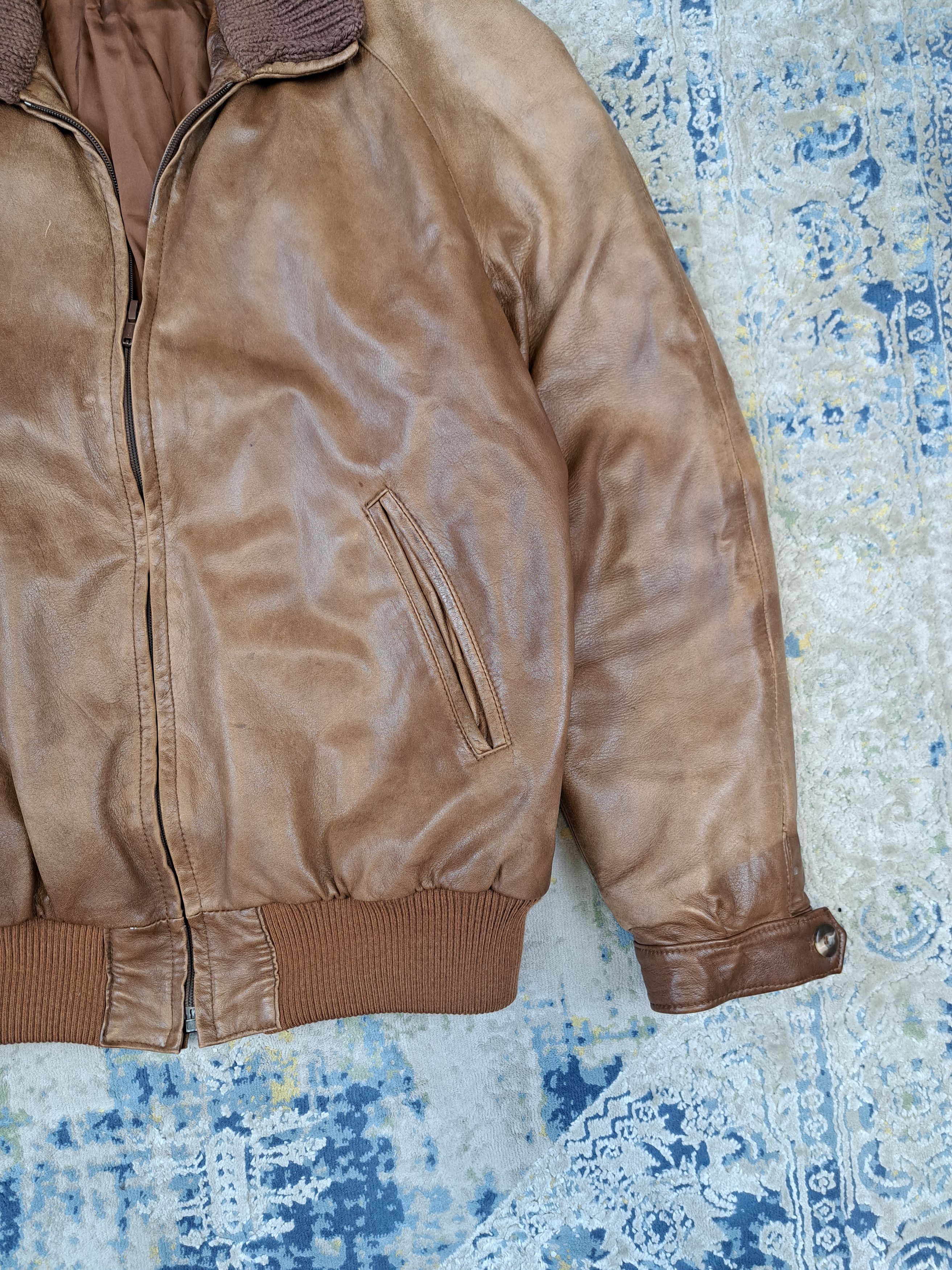 Genuine Leather Vintage Brown Leather Jacket Top Quality Hedi Slimane Style Size US L / EU 52-54 / 3 - 5 Thumbnail