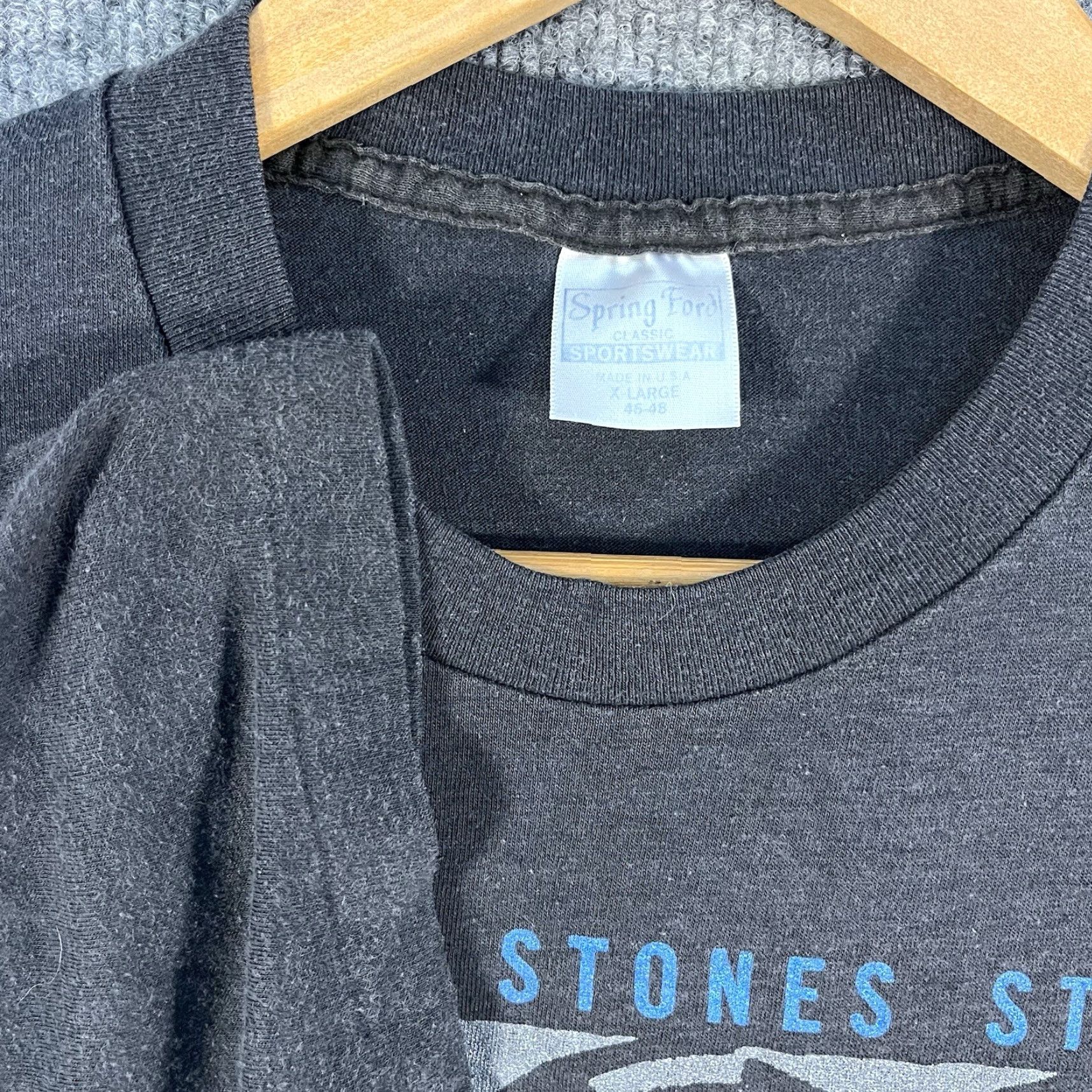 Vintage VINTAGE Rolling Stones 1989 Steel Wheels Tour T-Shirt Mens XL Black Single Stitch 80s Music USA Size US XL / EU 56 / 4 - 4 Thumbnail