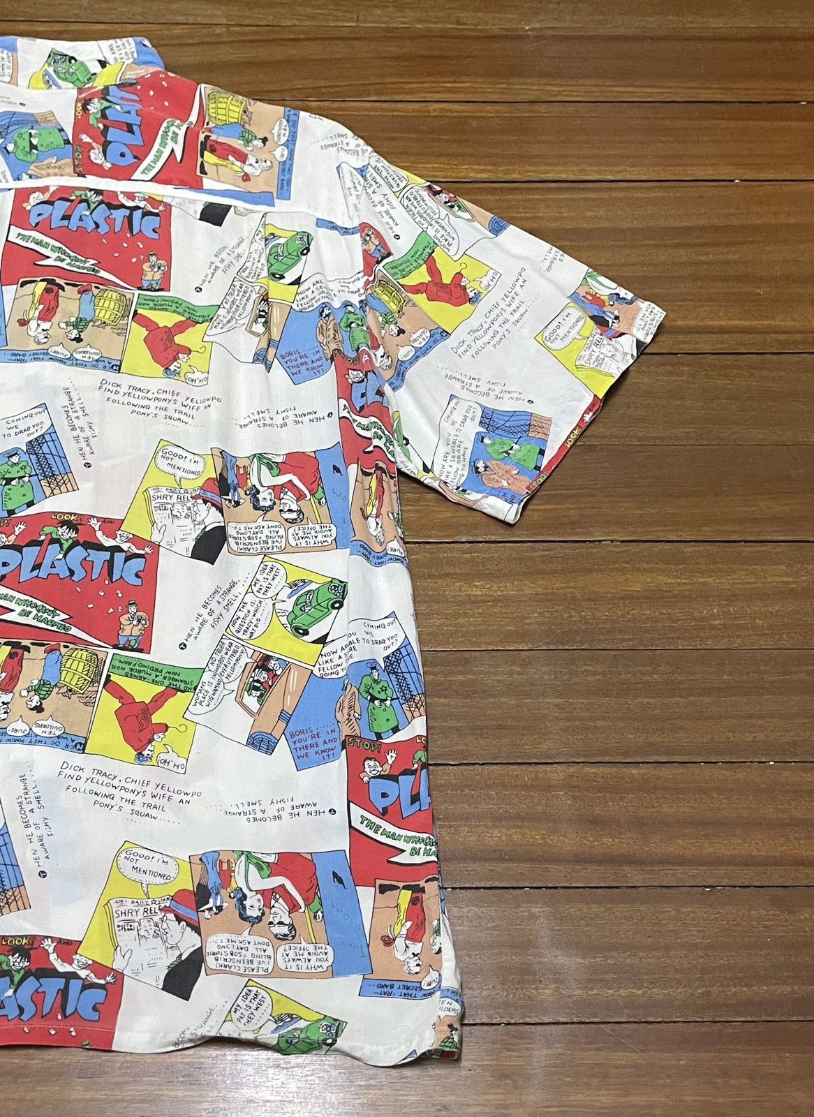Vintage Very Rare Vintage Movie Cartoon The Plastic Man Shirt 1980s Size US L / EU 52-54 / 3 - 8 Thumbnail