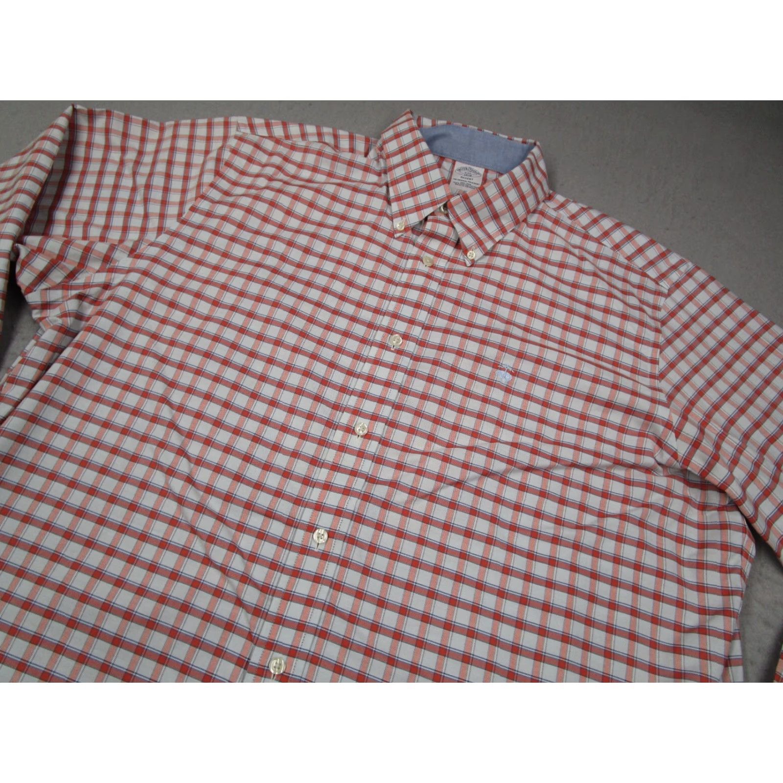 Brooks Brothers Brooks Brothers Regent Shirt Mens 2XL Red Button-Up Supima Non-Iron H Size US XXL / EU 58 / 5 - 2 Thumbnail