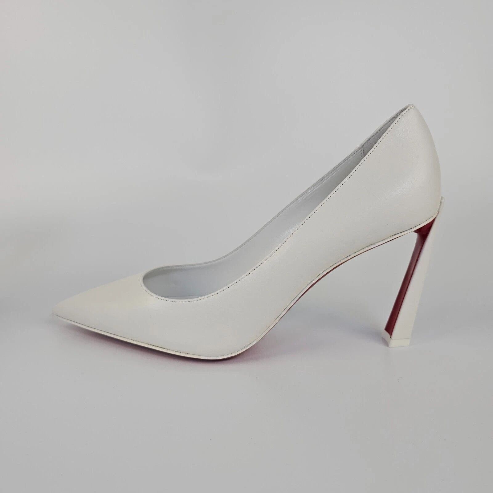 Christian Louboutin Condora 85mm White Leather Pumps New