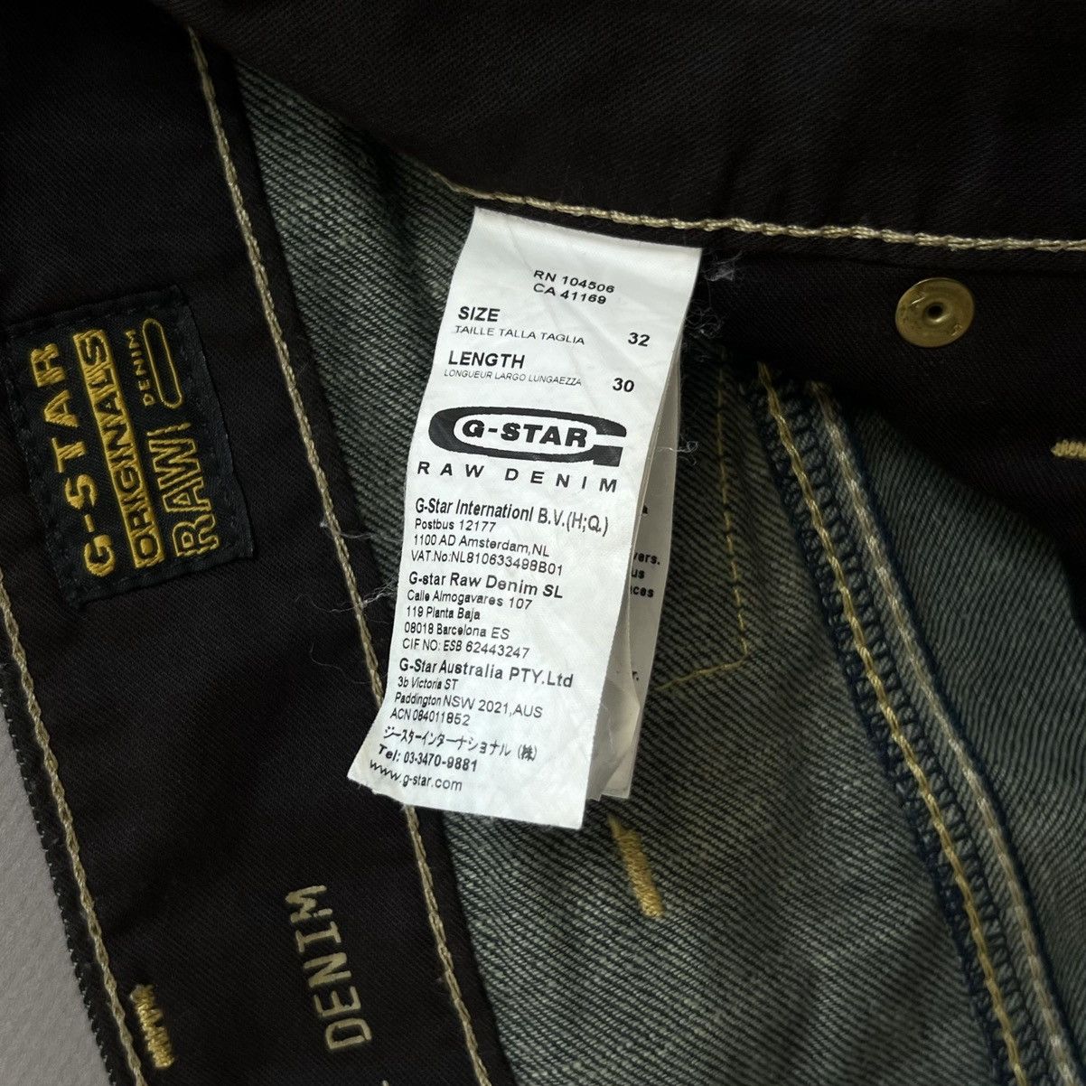 G-Star × Vintage Vintage G Star Raw 96 GS3301 Denim Jeans Big Logo Y2k Size US 32 / EU 48 - 15 Thumbnail