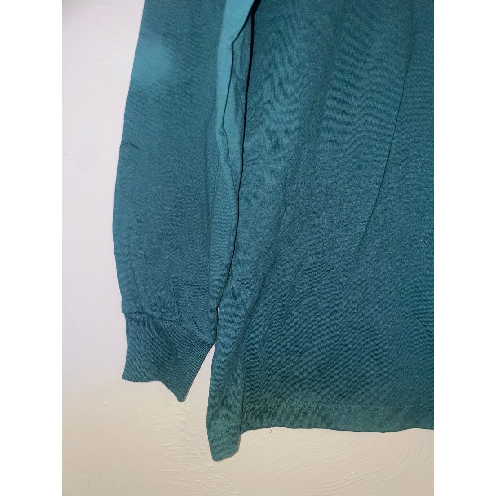 Vintage Vintage Green Blank Long Sleeve Shirt Tee VTG 90s USA Large Size US L / EU 52-54 / 3 - 5 Thumbnail