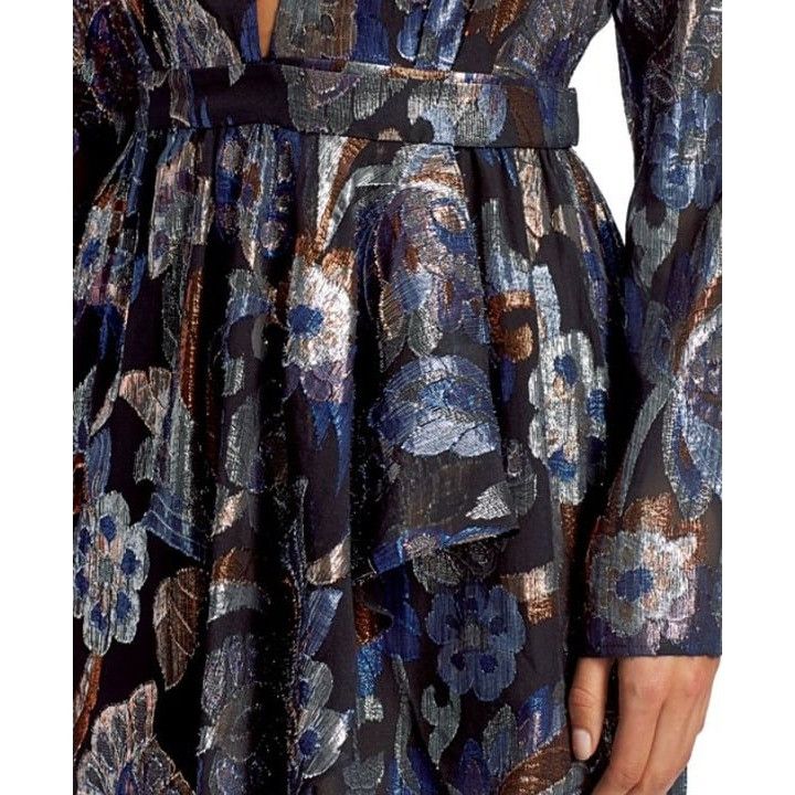 Ramy Brook Ramy Brook Shaina Lurex Silk Jacquard Dress Metallic Mini Dr Size XS / US 0-2 / IT 36-38 - 7 Thumbnail