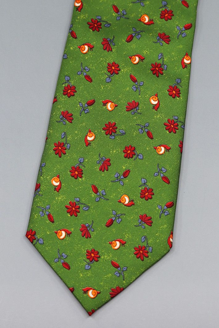 Other Vintage St. George Milano Green Silk Tie Size ONE SIZE - 1 Thumbnail
