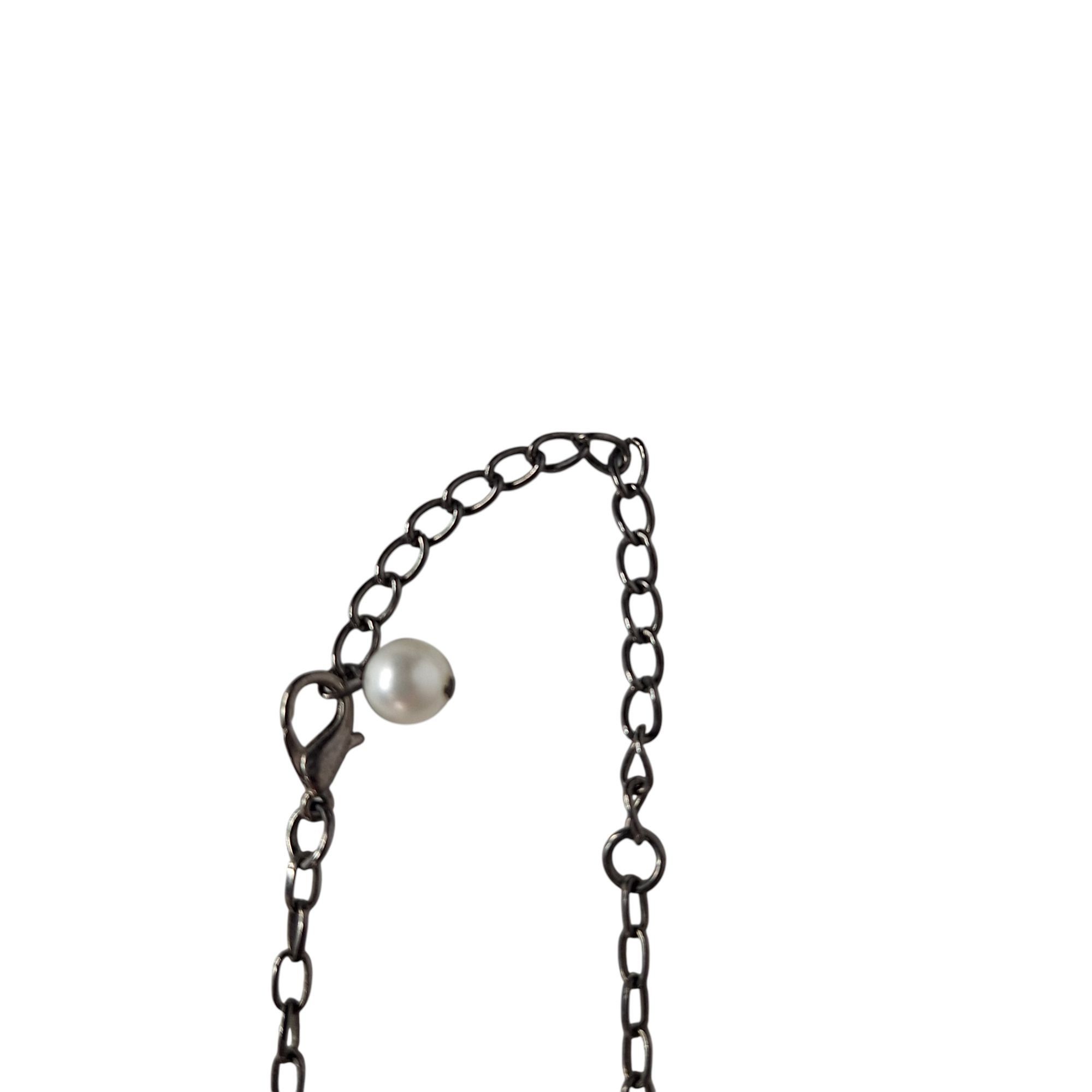 Other Silver Paperclip Chain Faux Pearl Station Necklace Coquette Size ONE SIZE - 4 Thumbnail