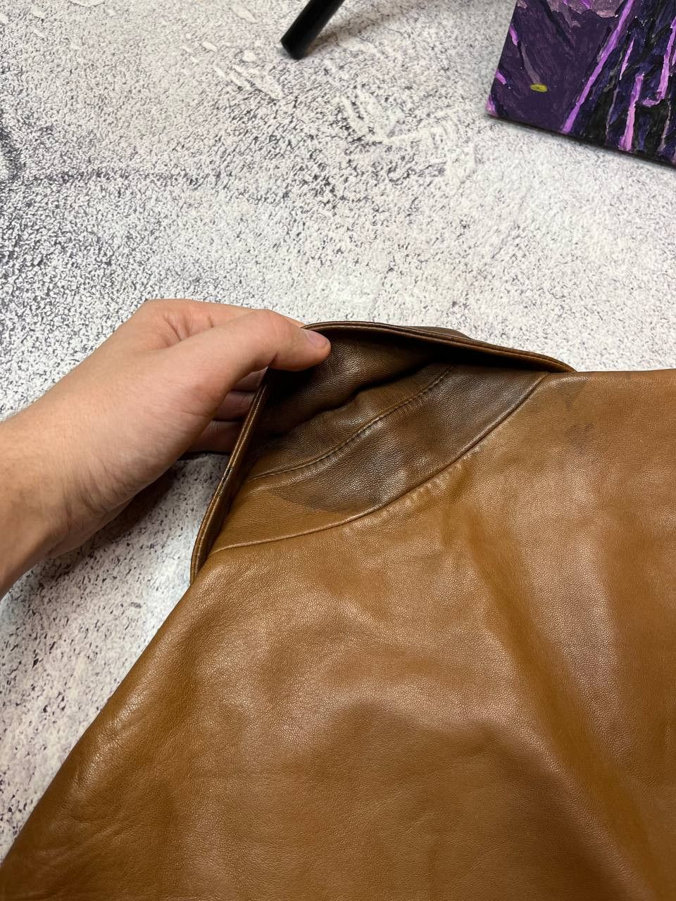 Ralph Lauren Purple Label Ralph Lauren Purple Label Leather Zip Jacket Size US M / EU 48-50 / 2 - 10 Thumbnail