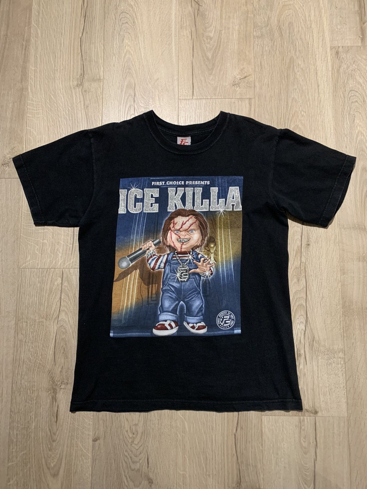 image of Expert Horror x Vintage Chucky Ice Killa Vintage T Shirt in Black, Men's (Size Medium)
