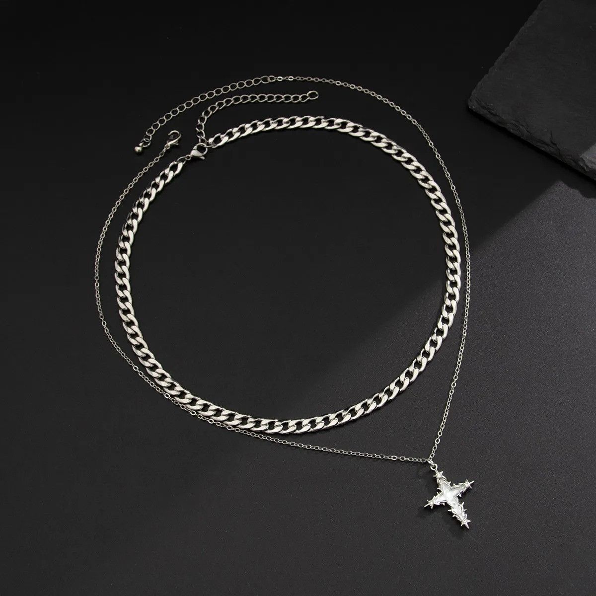 Vintage Cross Star Pendant Necklace Size ONE SIZE - 2 Thumbnail