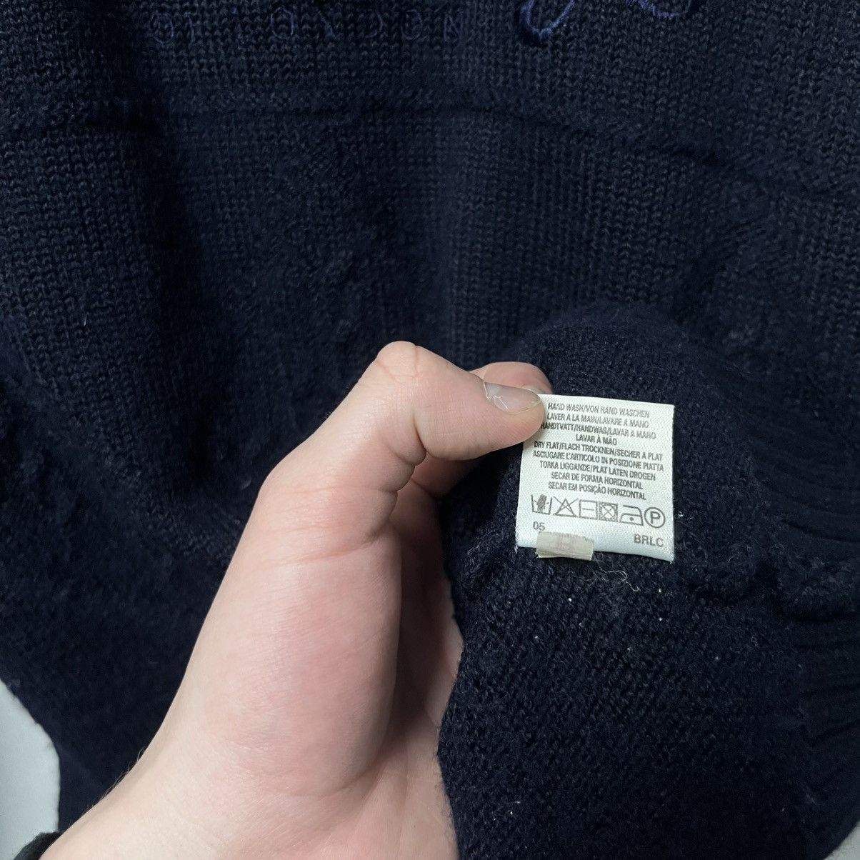 Burberry Vintage Burberry's Sweater Sweatshirt Big Logo Wool Size US XL / EU 56 / 4 - 7 Thumbnail