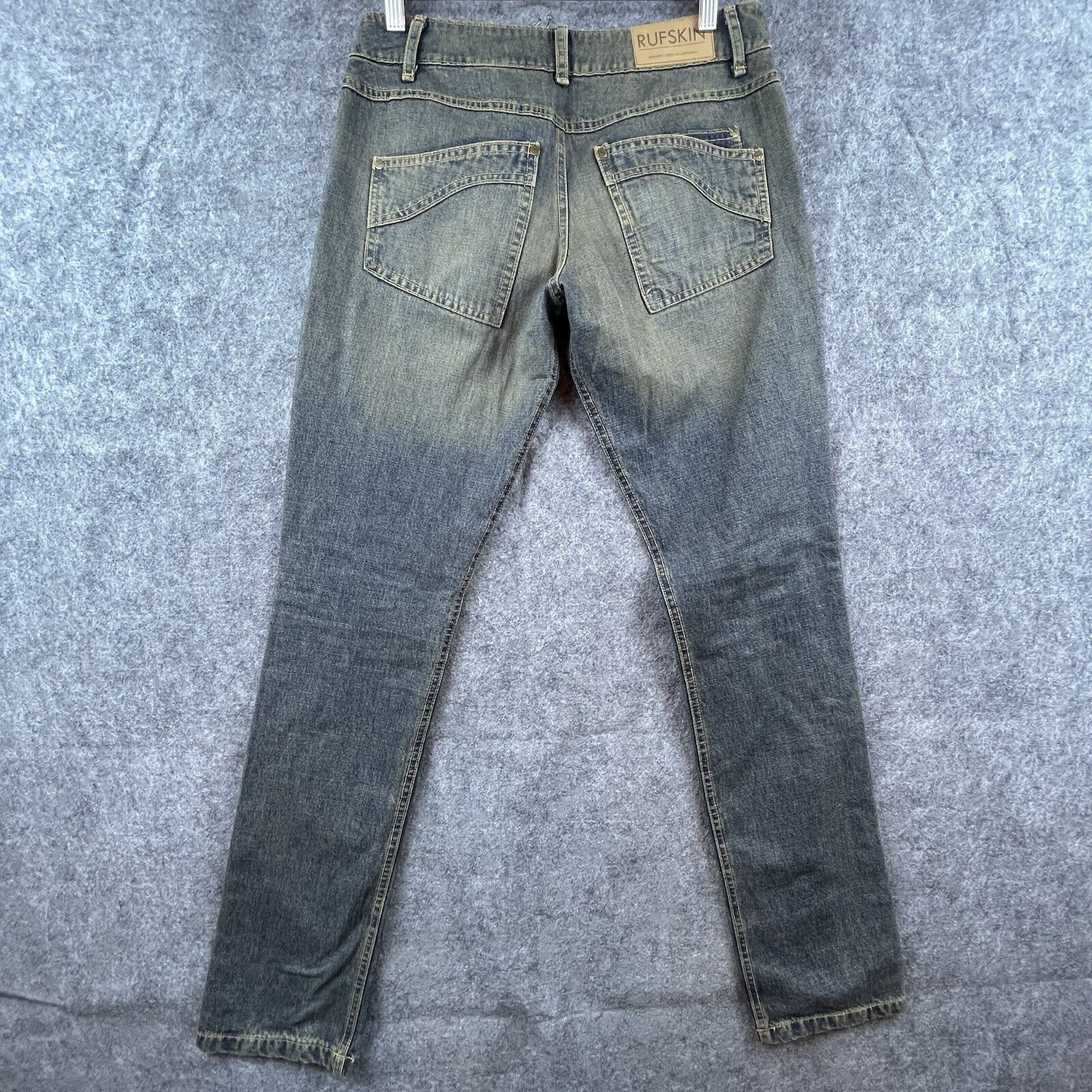 RUFSKIN Rufskin Jeans Mens 30 Dirty Wash Straight 6 Pocket Low Rise Size US 30 / EU 46 - 2 Thumbnail