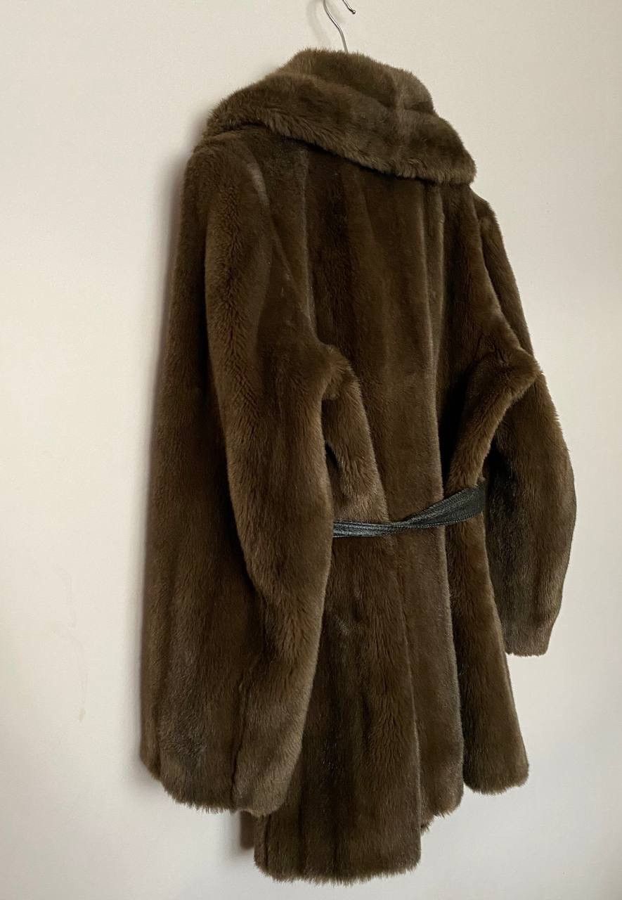 Designer × Vintage Jean Louis Paris Faux Fur Coat Vintage Brown Made In France Size L / US 10 / IT 46 - 7 Thumbnail