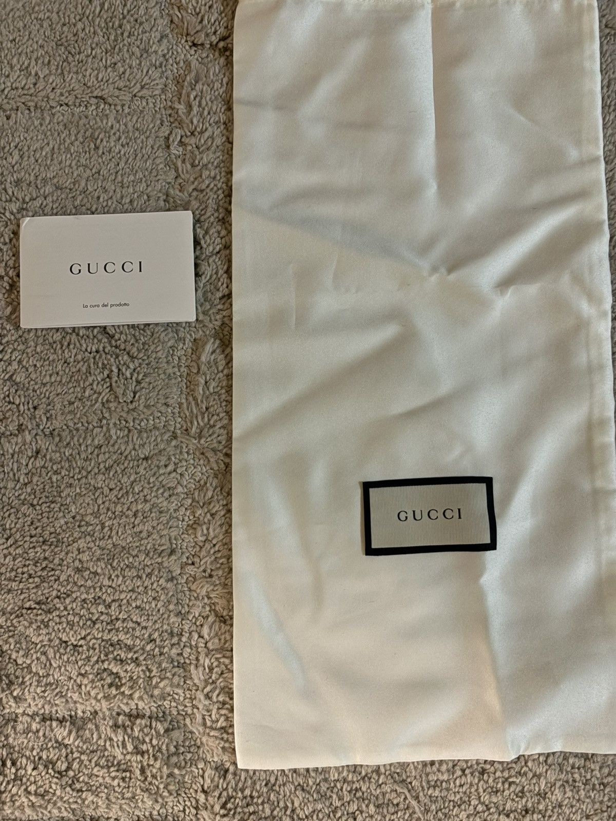 Gucci GUCCI AUTHENTIC WHITE SATIN LOGO DUST BAG Size ONE SIZE - 3 Thumbnail