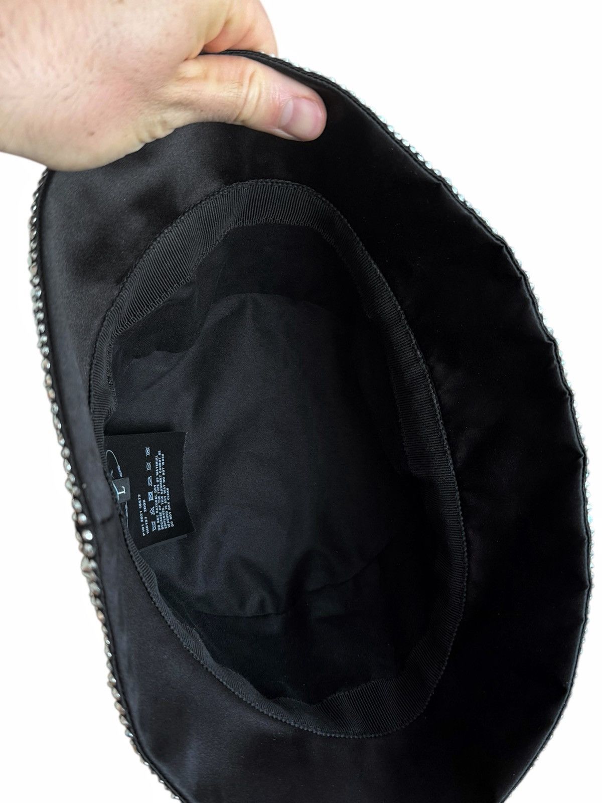 Prada $2,650 FIRE Crystal Stud Silk Bucket Hat Size ONE SIZE - 16 Thumbnail