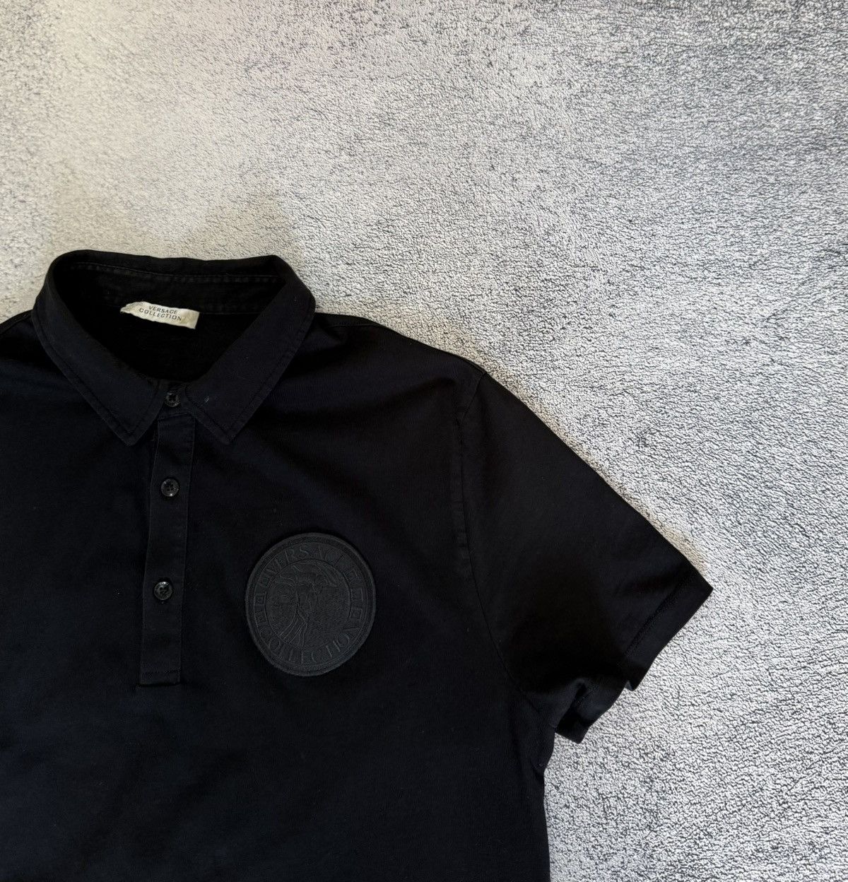 Versace Versace Collection Medusa Polo Shirt Black Mens L Cotton Size US L / EU 52-54 / 3 - 13 Thumbnail