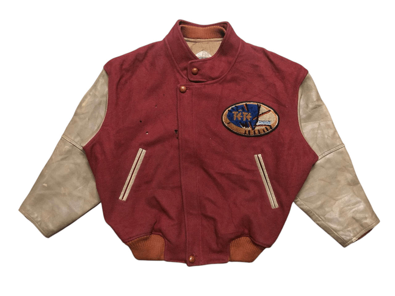 Issey Miyake VINTAGE TETE HOMME KATOH KAZUTAKA VARSITY JACKET DISTRESSED Size US L / EU 52-54 / 3 - 2 Thumbnail