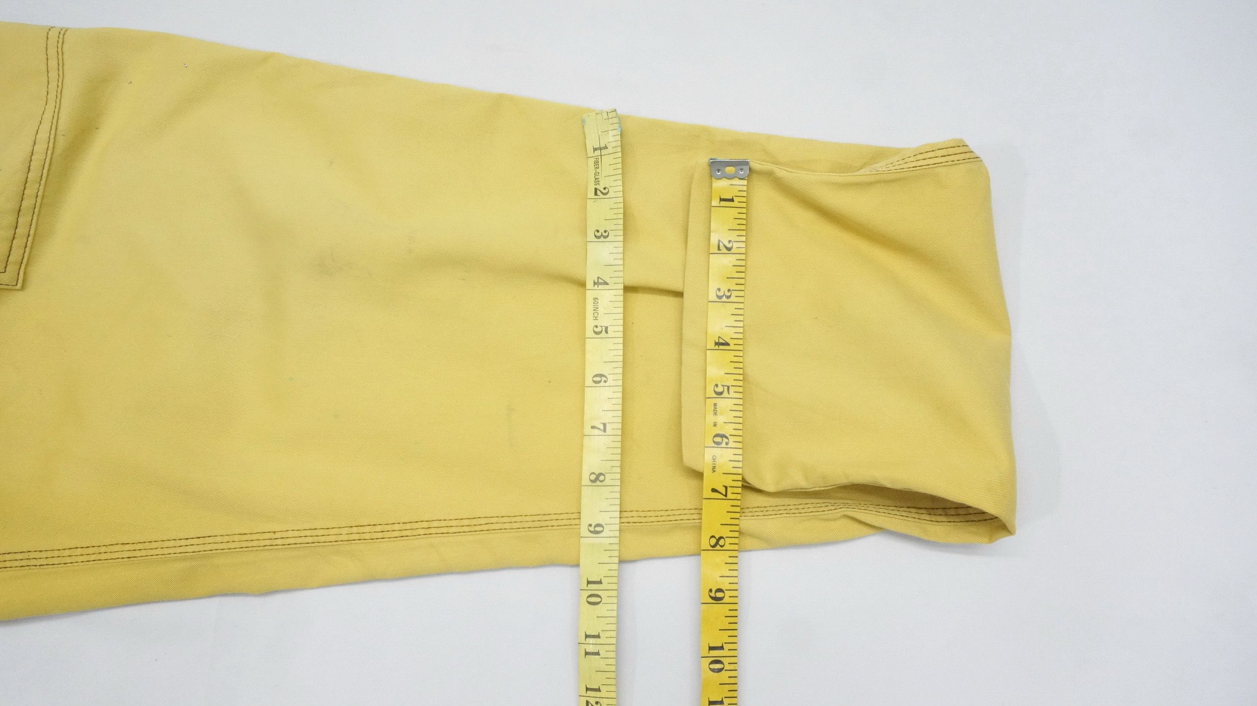 Japanese Brand Vintage TOYOTA Faded Pale Yellow Coverall Size US 31 - 16 Thumbnail