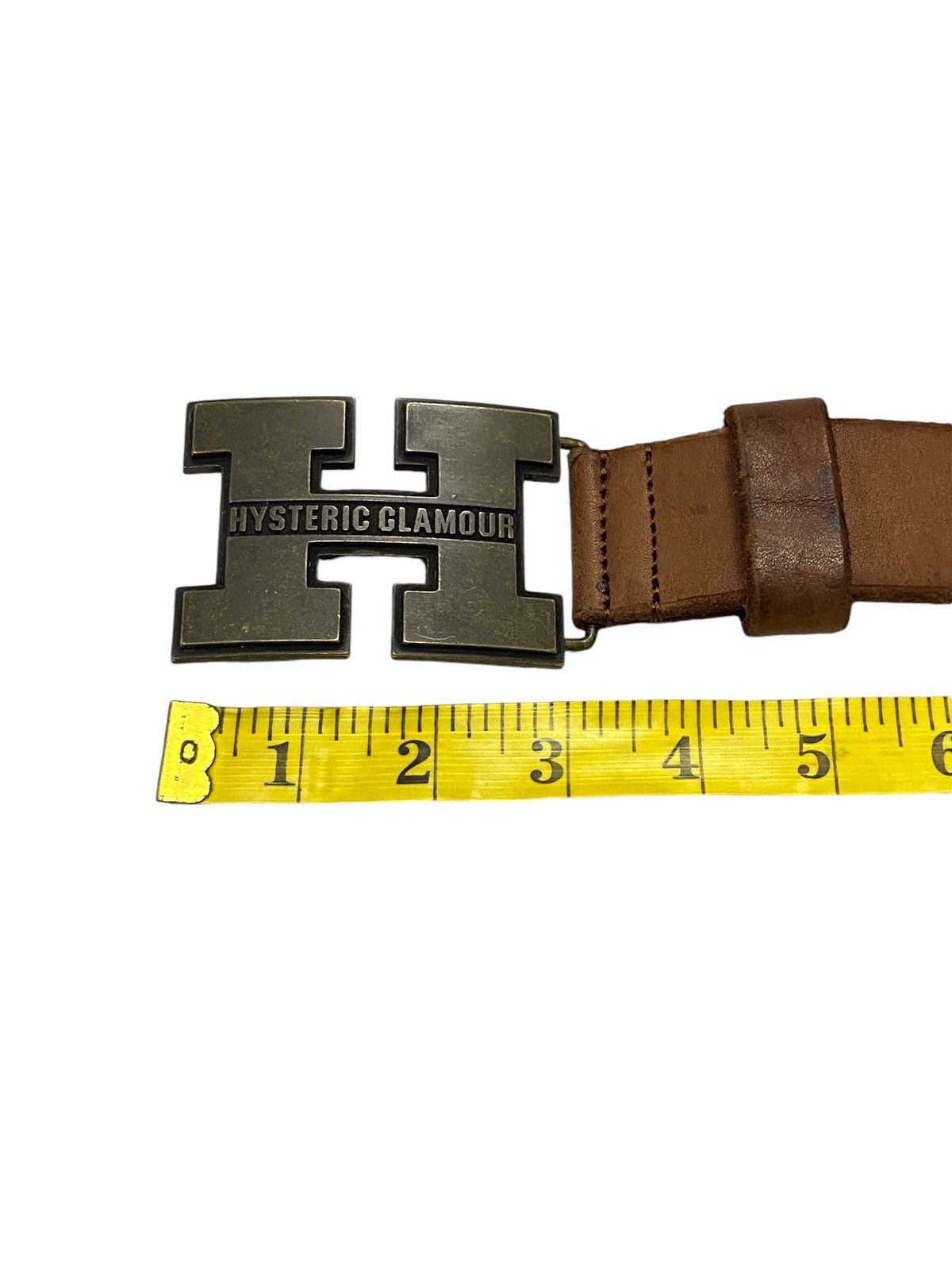 Hysteric Glamour Rare🔥Hysteric Glamour H Logo Leather Gesper Belts Size 34 - 11 Thumbnail