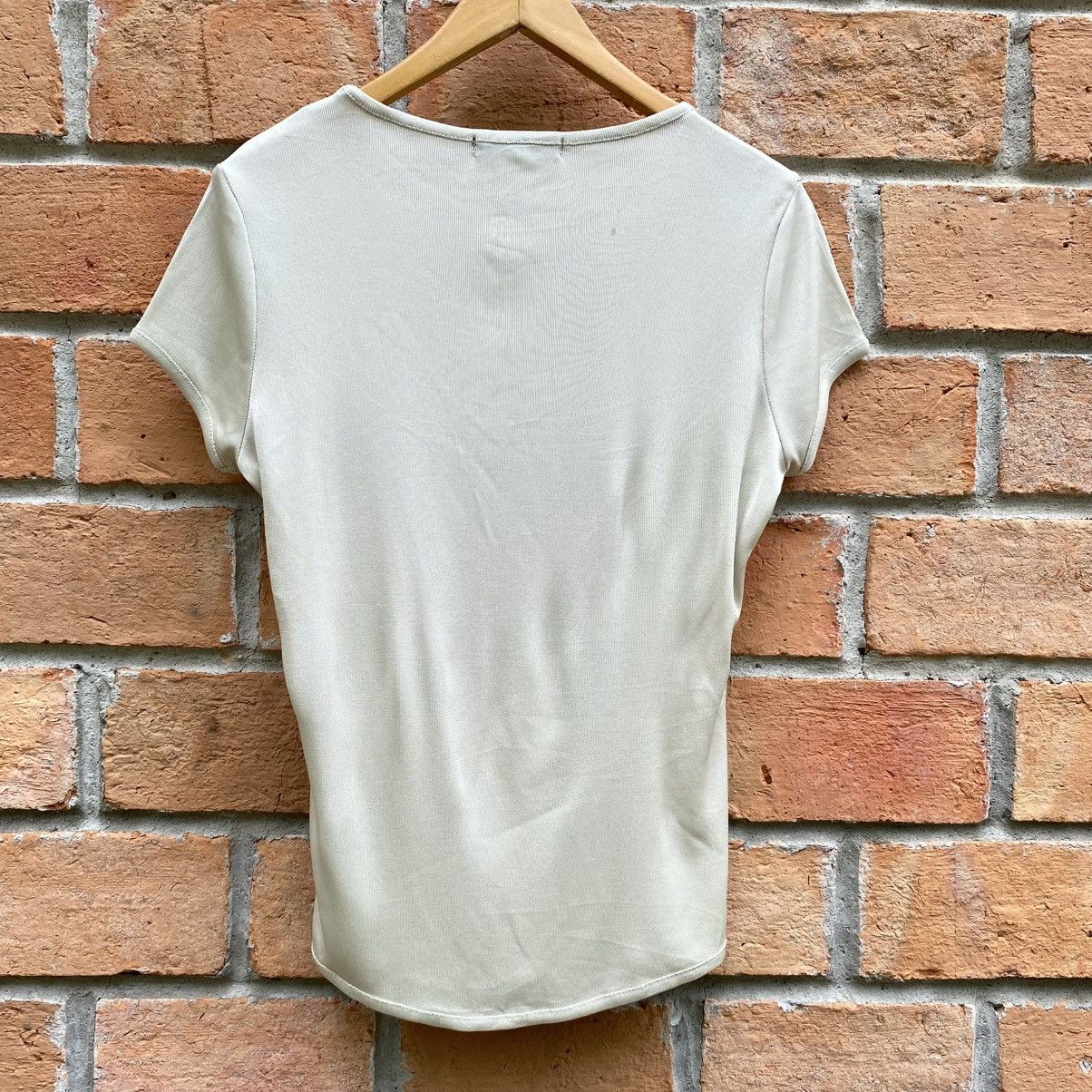 Yoshiyuki Konishi YOSHIYUKI KONISHI Soft Stretchy Fitted Tee – Beige Size M / US 6-8 / IT 42-44 - 5 Thumbnail