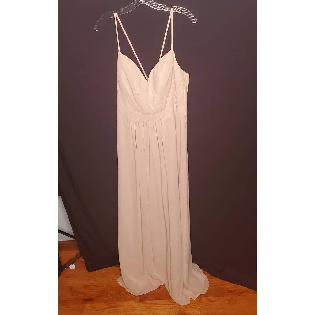 JB Jasmine Bridesmaids P196006 Long V-neck Georgette Dress