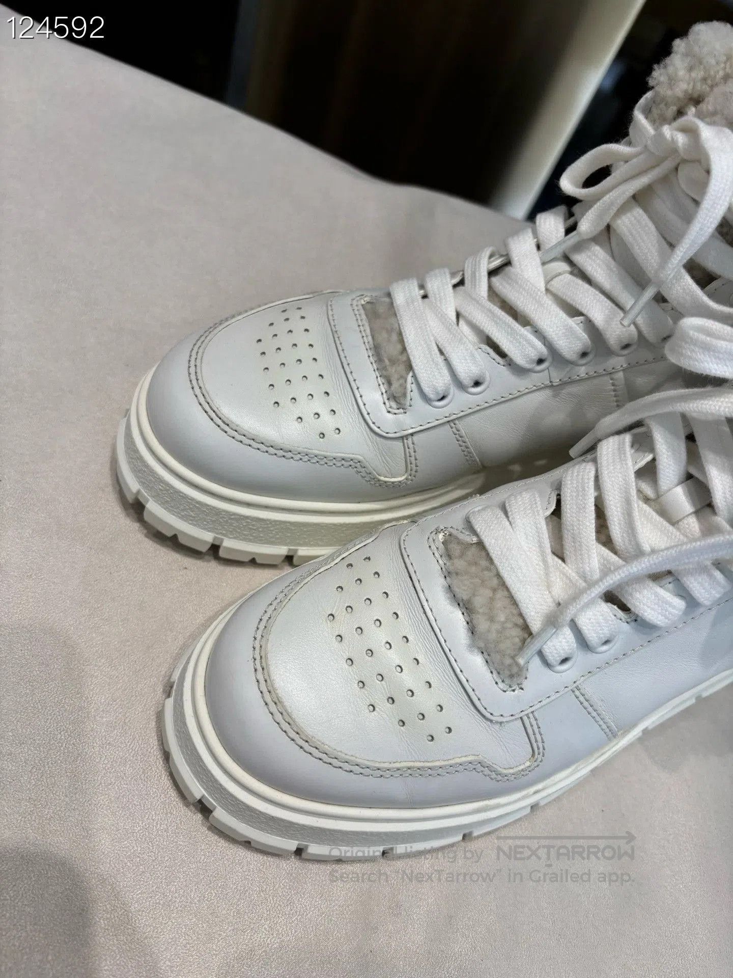 Prada Prada Women's White Fur High. Size US 7 / IT 37 - 2 Thumbnail