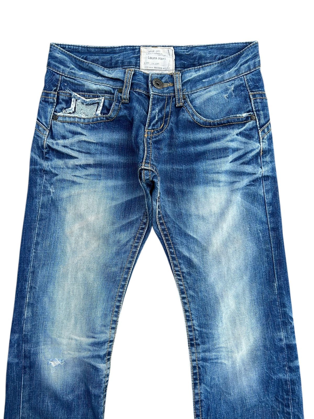 Kapital YOSHITOMO NARA LOLITA Exotic Vintage Distressed Denim Jeans Size US 30 / EU 46 - 4 Thumbnail