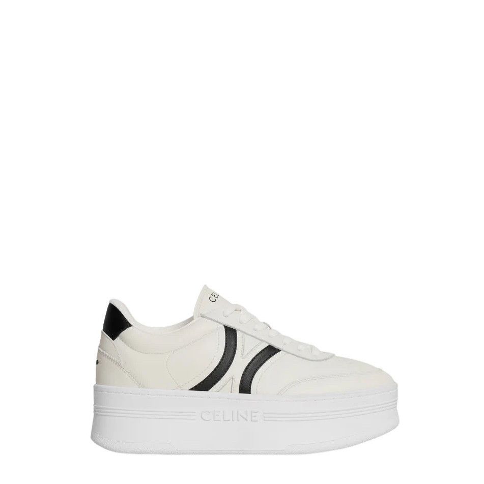 Celine CELINE $1000 Milk/Black Block Sneakers New & Authentic (Wome Size US 9 / IT 39 - 1 Thumbnail