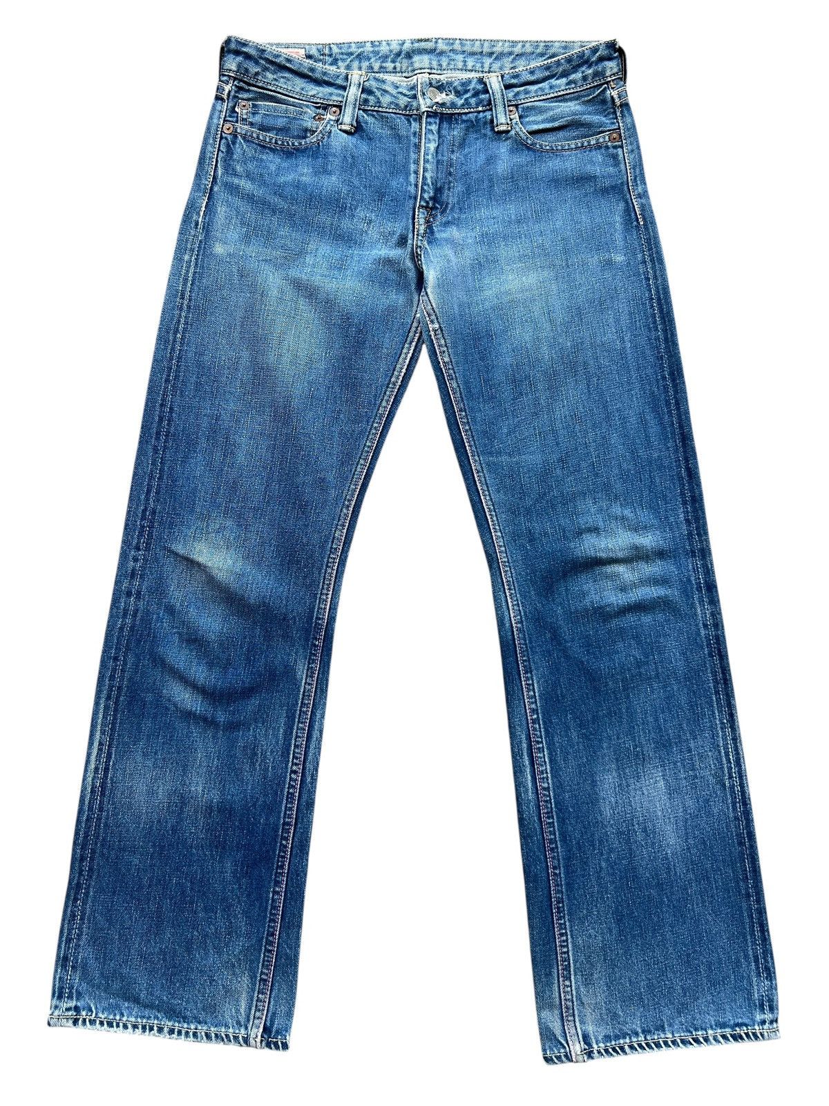 Momotaro Jeans Vintage Momotaro Selvedge Faded Lowrise Denim Jeans Size 31" - 2 Thumbnail