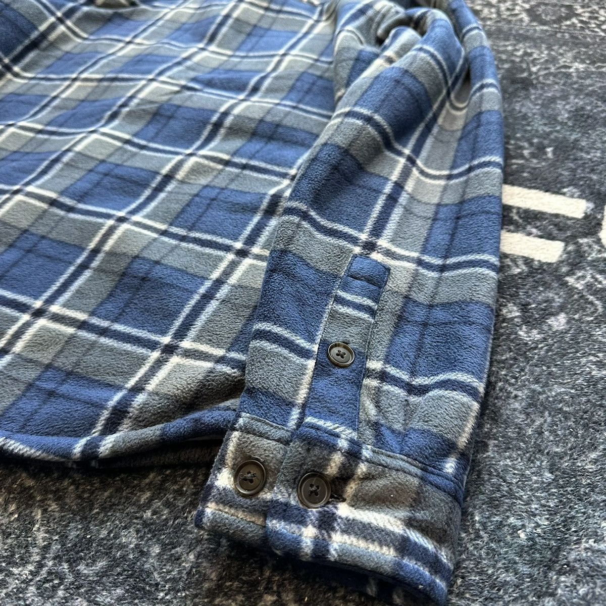 Other Vintage Blue Wool Thick Flannel Size US M / EU 48-50 / 2 - 3 Thumbnail